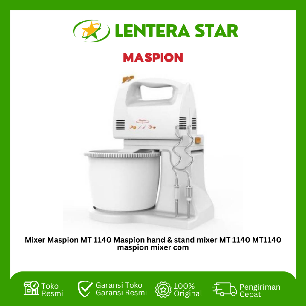 Mixer Maspion MT 1140 Maspion hand & stand mixer MT 1140 MT1140 maspion mixer com