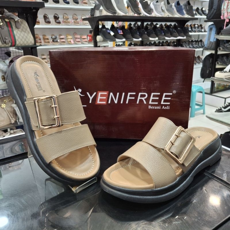 Sandal Wanita YENIFREE | Crane 005 | Dune | Bahan Kulit