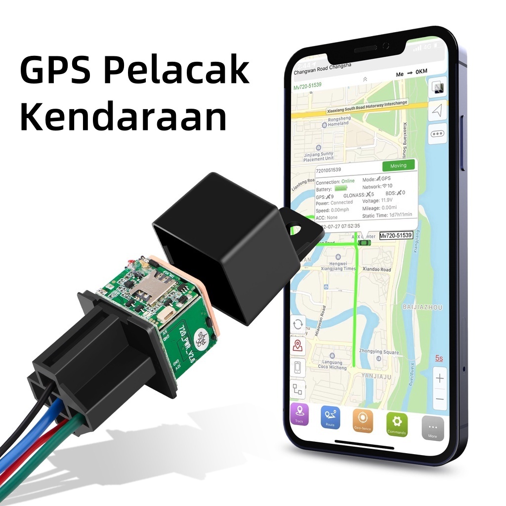 GPS Tracker berbentuk Relay CJ720 Perangkat anti-pencurian
