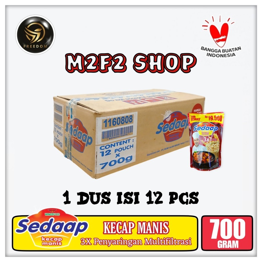 

Sedaap Kecap Manis Original Pouch Refill - 700 gr (Kemasan Karton)