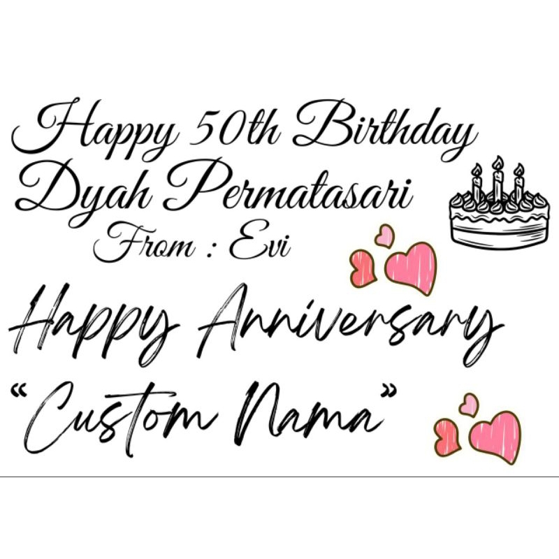 

Custom Stiker/Ucapan/Stiker/Tulisan/Stiker Balon/Balon/Sticker
