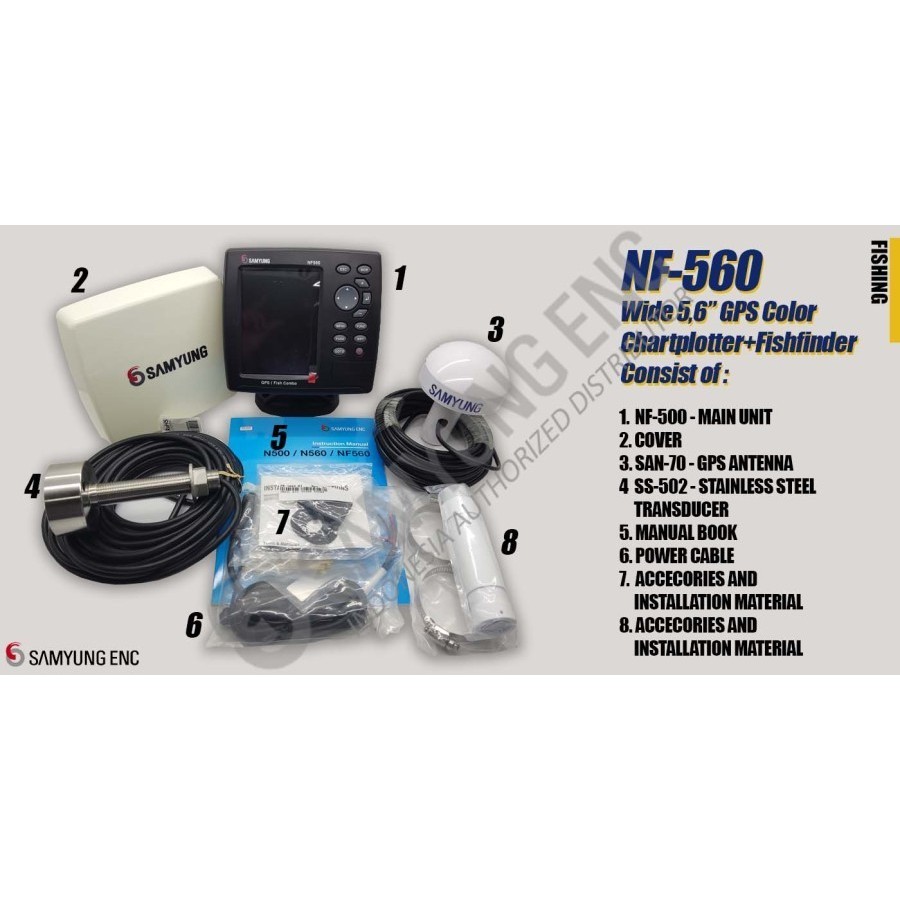 Samyung NF-560 5.6" LCD Chart Plotter-Fish Finder Stainless Steel