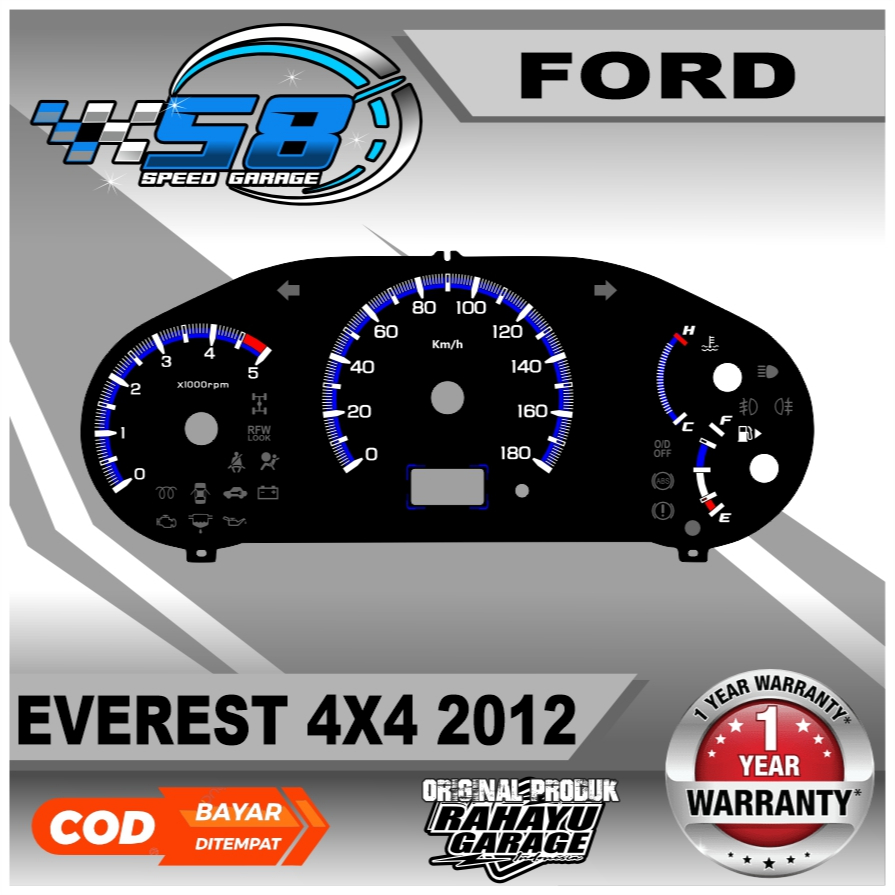 PAPAN SPEEDOMETER CUSTOM FORD EVEREST 4X4 2012