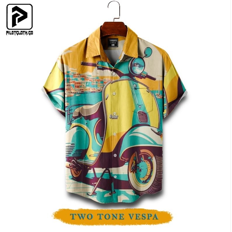 Kemeja Pria Motif Premium | TWO TONE VESPA