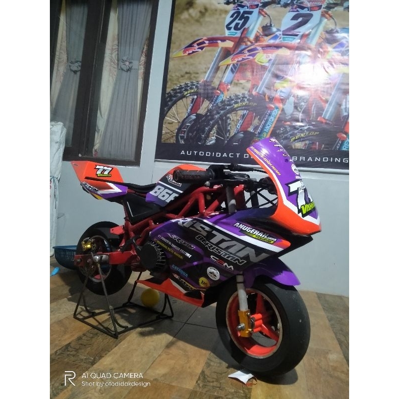 DECAL STICKER MINI GP LENKA POLINI OVHALE GPR BEBAS DESAIN SEMAUMU