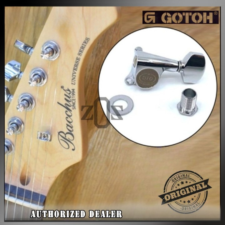 Dryer Tuning Machine Pemutar Senar Gotoh SGS510 A07 6 In Line Chrome