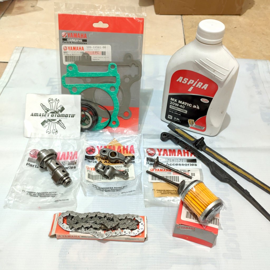 Paket Turun Mesin Vega ZR Jupiter Z Robot/Salip Jupiter Z1 Pelatuk Klep Set Keteng Oli Mesin