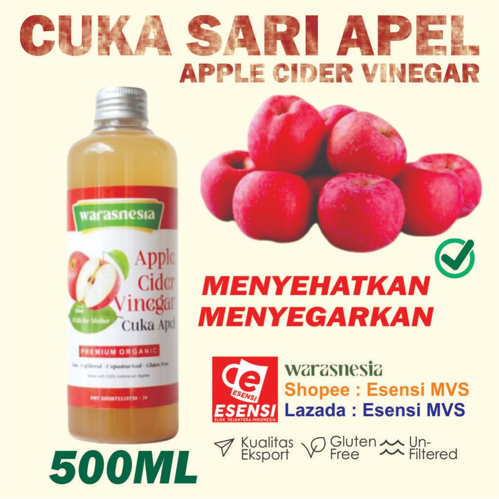 

Cuka Apel Cedar Vinegra terviral untuk imunitas tubuh, tensi, kolesterol, berat badan, mata, asam urat