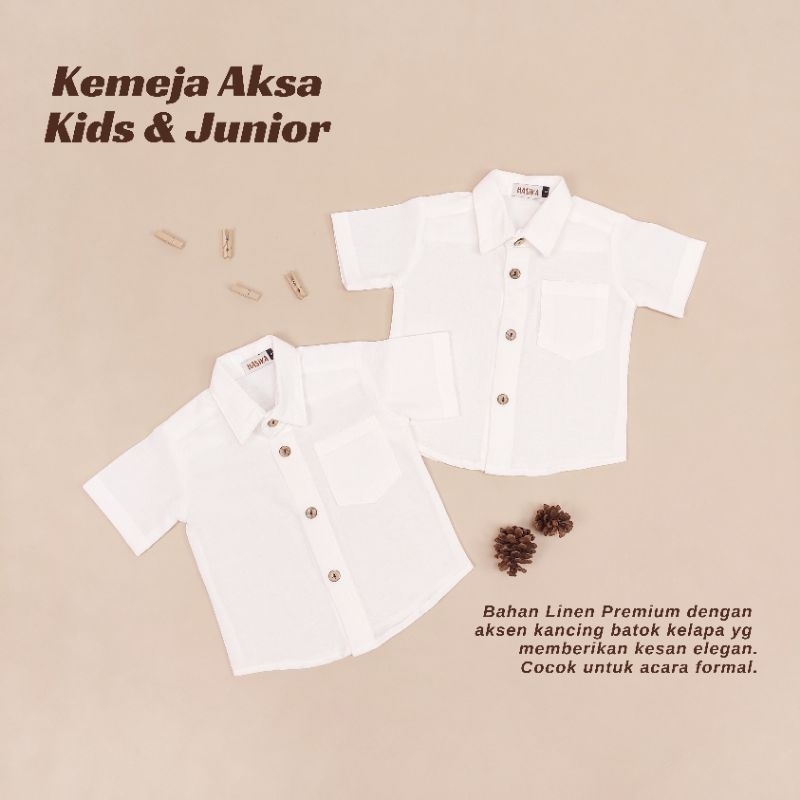 kemeja  cowok/baju anak cowok/ kemeja putih cowok/