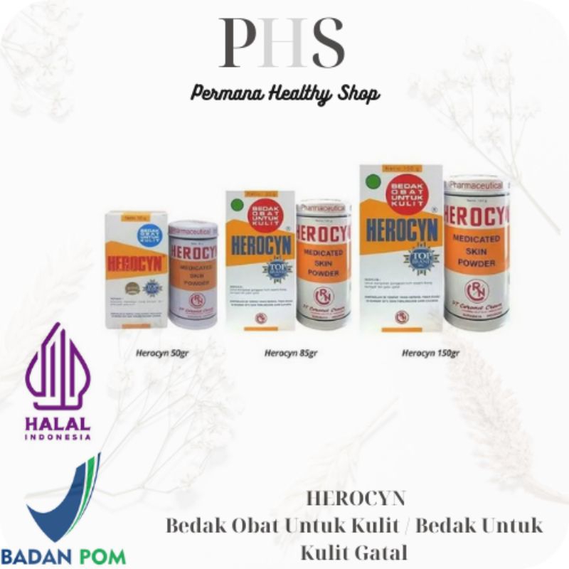 HEROCYN Bedak Obat Untuk Kulit / BEDAK HEROCYN 85 gr / BEDAK HEROCYN 150 gr