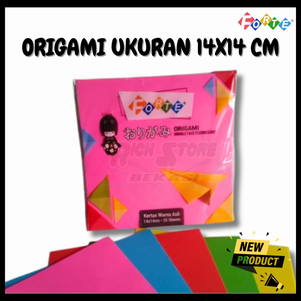 

Kertas Lipat/Kertas Origami Forte 14X14 (1 Pack isi 25 lembar)