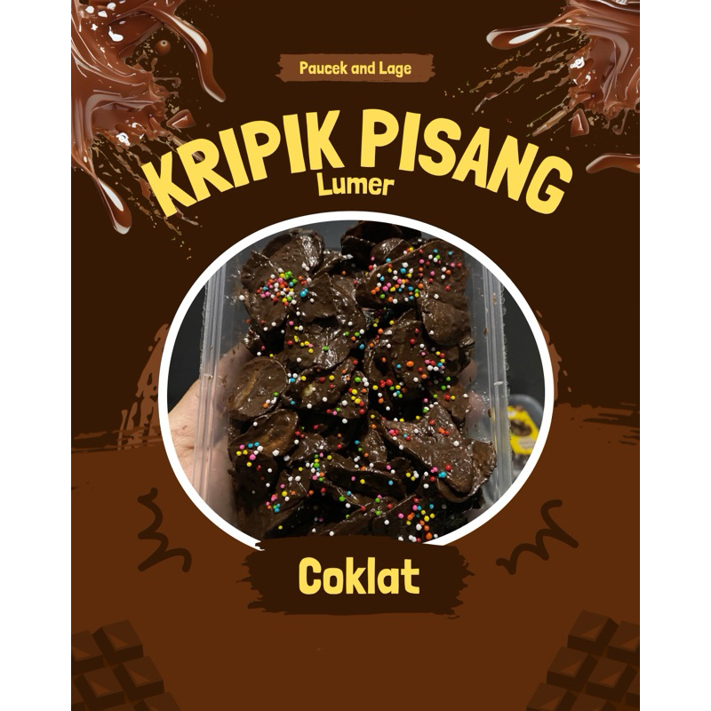 

Kripik Pisang Lumer Rasa Coklat/ kripik pisang lumer Rasa Coklat Box 500ml 150gr|| Food Keripik Snack Cemilan Crispy Chips