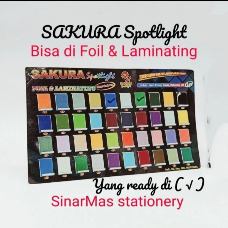 

Promo Kertas Cover Jilid Foil Sakura / Kertas Spotlight foil & laminating (1pax)