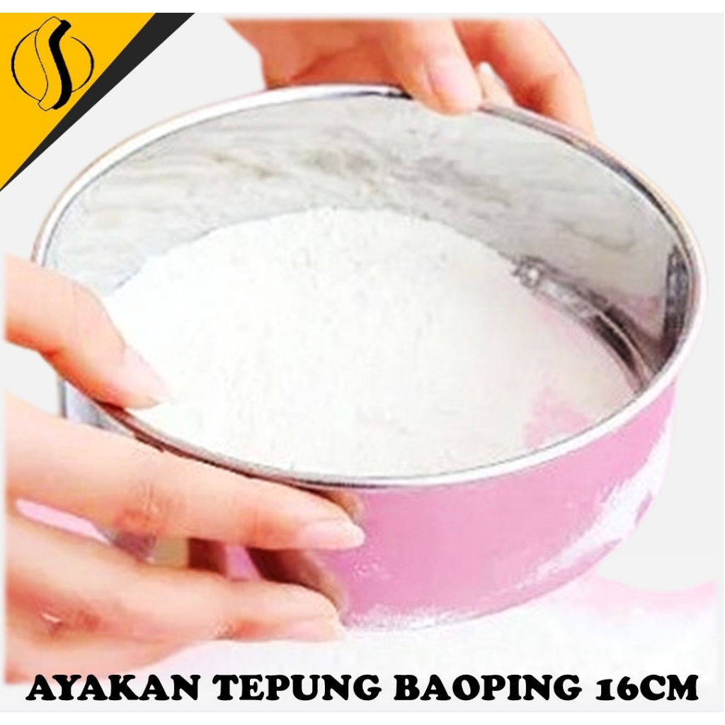 AYAKAN TEPUNG BAOPING DIAMETER 16CM/AYAKAN TEPUNG STAINLESS/ROUND STRAINER/AYAKAN TEPUNG