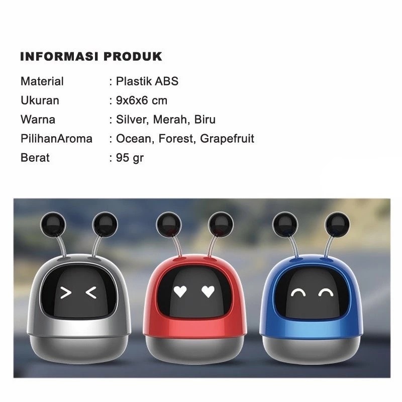 zenforcev - Parfum Mobil Robot Unik Pewangi Dashboard & Interior Mobil