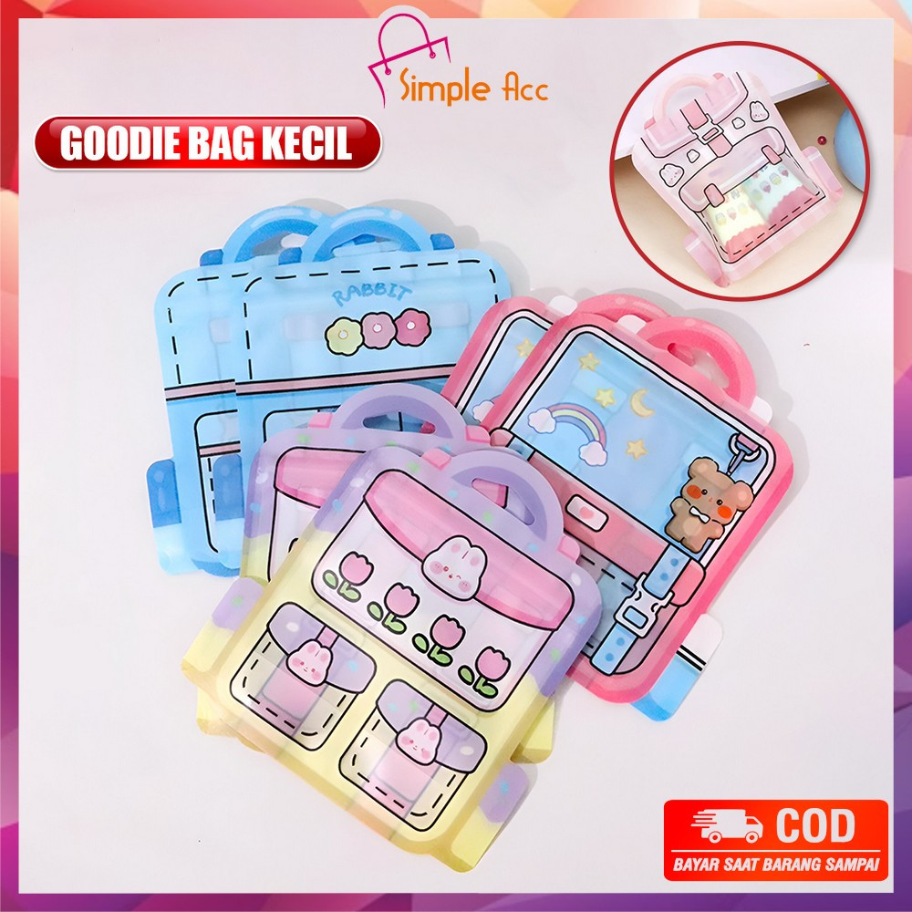 

DO-C1095 Kantong Plastik Ziplock Tas Sekolah Bingkisan Ultah / Klip Souvenir Goodie Bag Kecil Zip Lock / Hampers Plastik Snack Biskuit