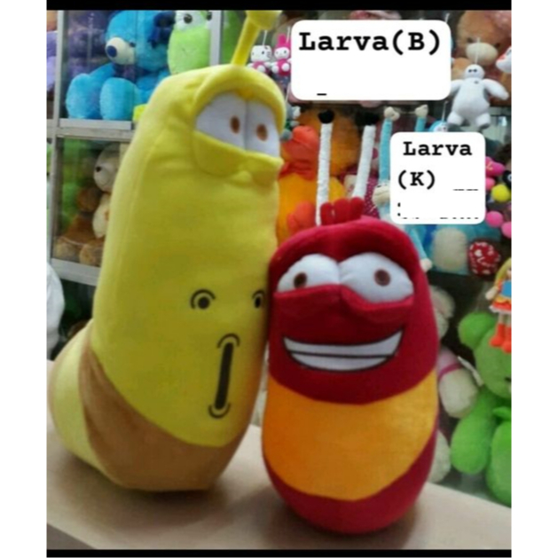 Boneka Larva Lucu Cartoon Larva Animasi Dapat 2 Karakter Larva