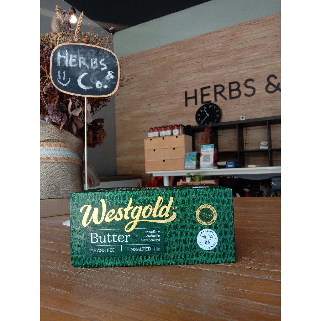 

WESTGOLD - Grass Fed PREMIUM UNSALTED BUTTER / Mentega 1 KG