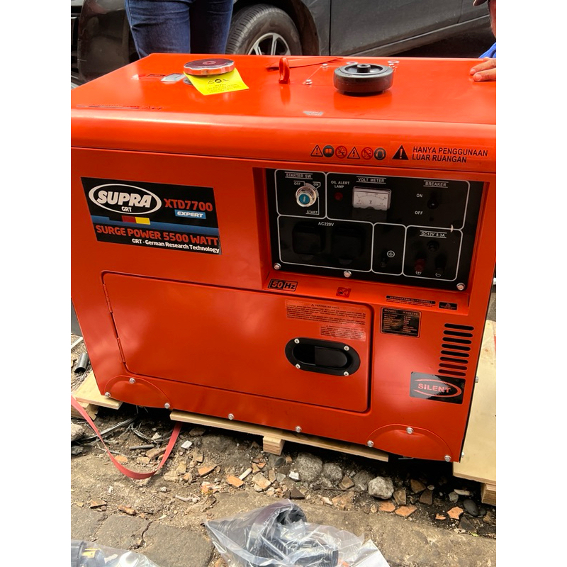 Genset Silent Supra XTD7700 XTD 7700 4500 Watt Maksimal 5000 Watt