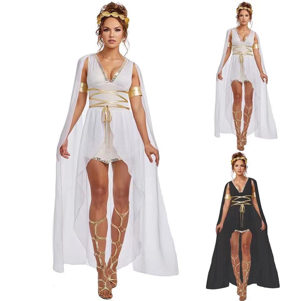 S-XL medieval costume, Greek goddess Halloween costume, Egyptian queen Athena dress, COS costume