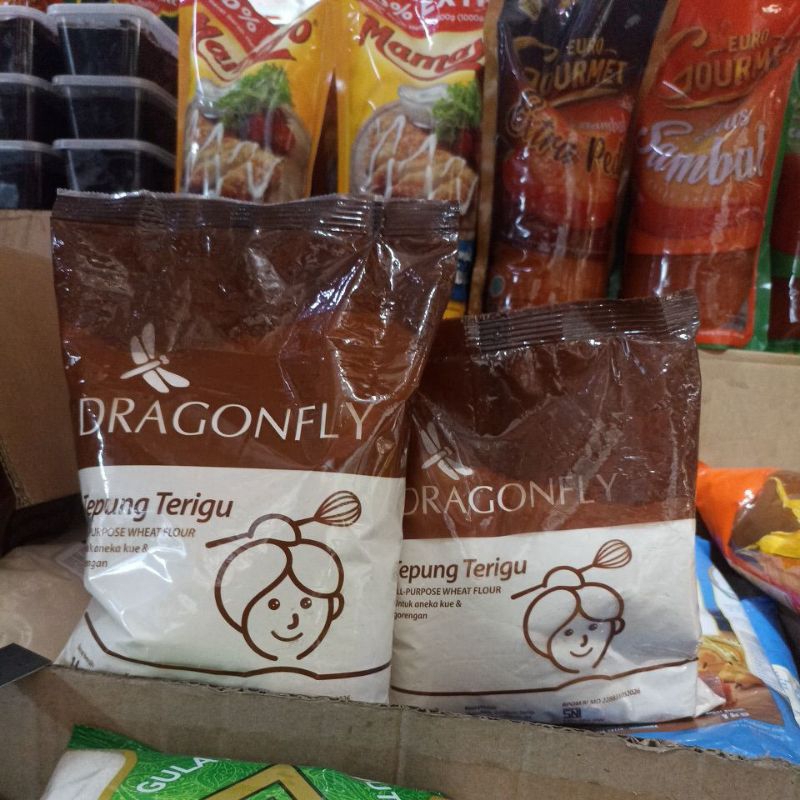 

TEPUNG TERIGU DRAGONFLY 1kg & 500gr untuk aneka kue dan gorengan