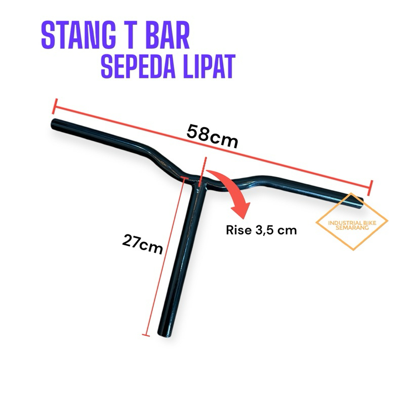 ( STANG-T SELI ) HANDLEPOST TIANG PIPA HANDLEBAR SETANG LEHER MODEL T SEPEDA LIPAT FOLDING BIKE