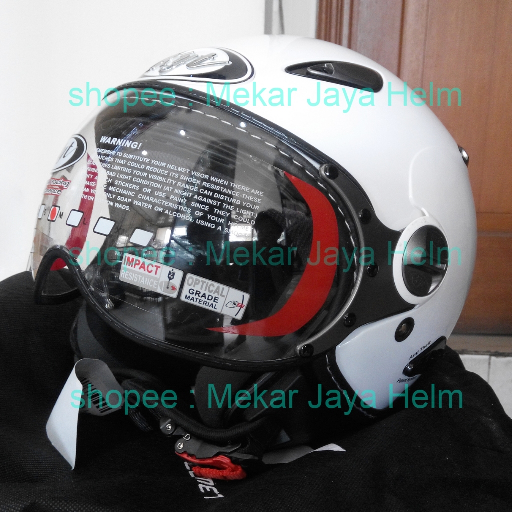 HELM KYT ELSICO POLOS PUTIH METALIK