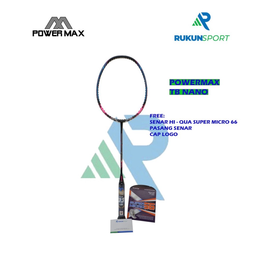 Raket Badminton POWERMAX TB NANO BLACK PINK