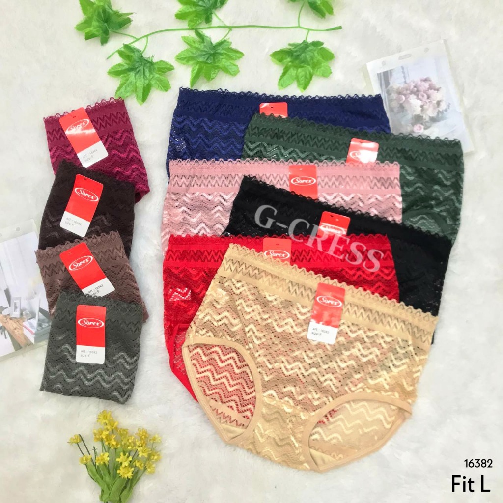 SOREX | Celana Dalam Cewek/CD Wanita Murah Sepinggang Renda Semi Transparan Tile Burkat Seksi CD Wan