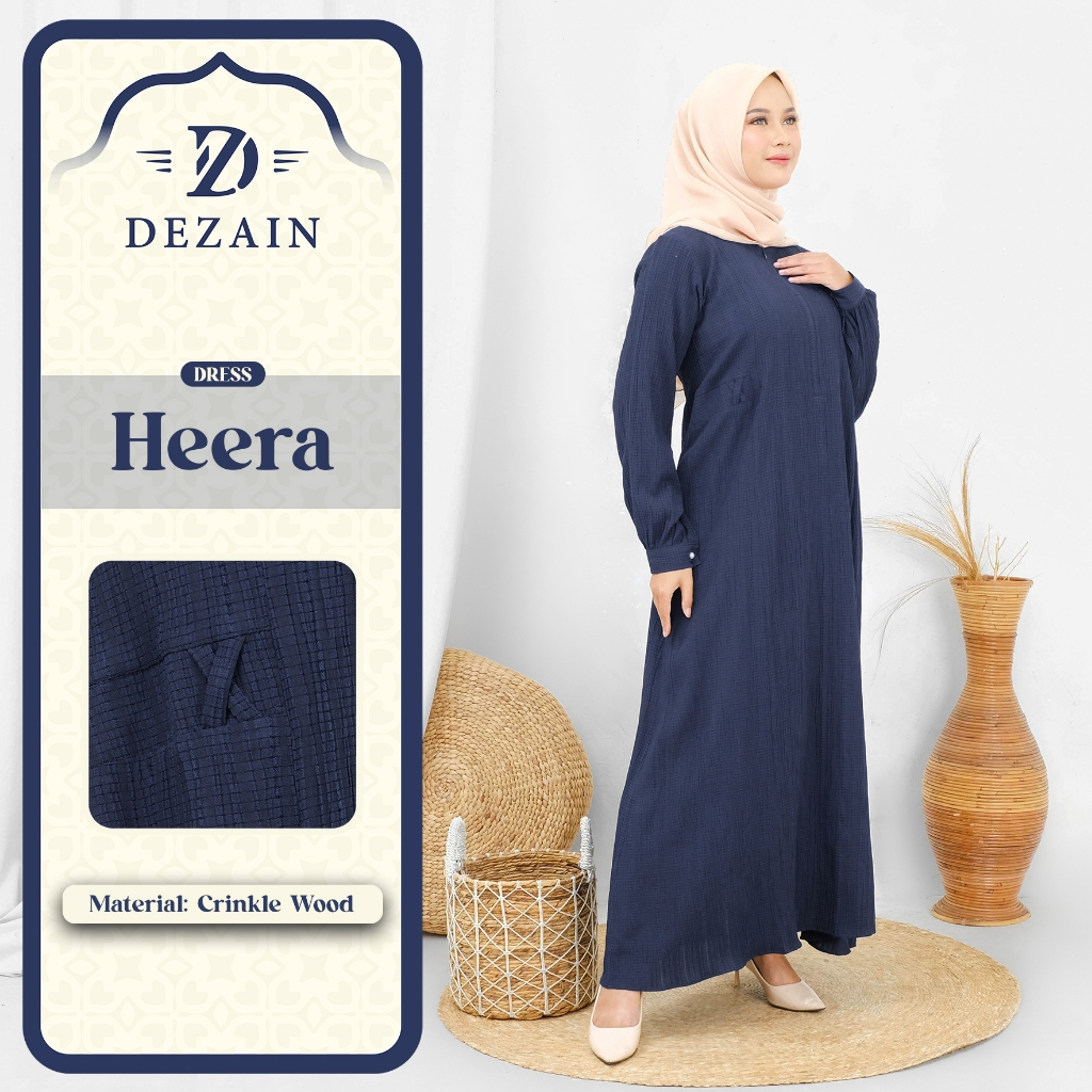Abaya Dress Gamis Wanita HEERA Dress original by Dezain