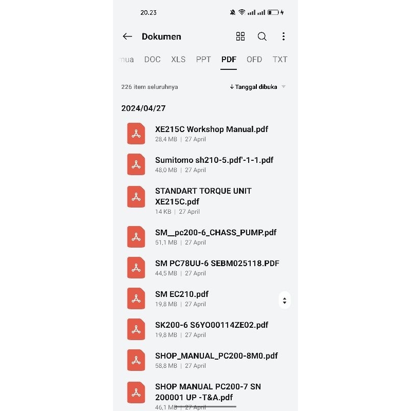

PDF SHOP MANUAL EXCAVATOR