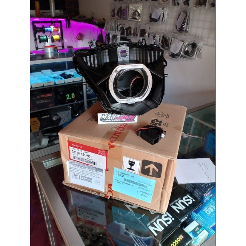 retrofit biled aes turbo beat esp 2017-2019 sroud dan kipas reflektor original beat esp