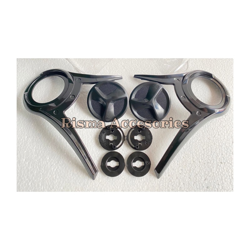Paket Visor Support, Side Lock dan Gear Cover Helm Yamaha Fazzio Original