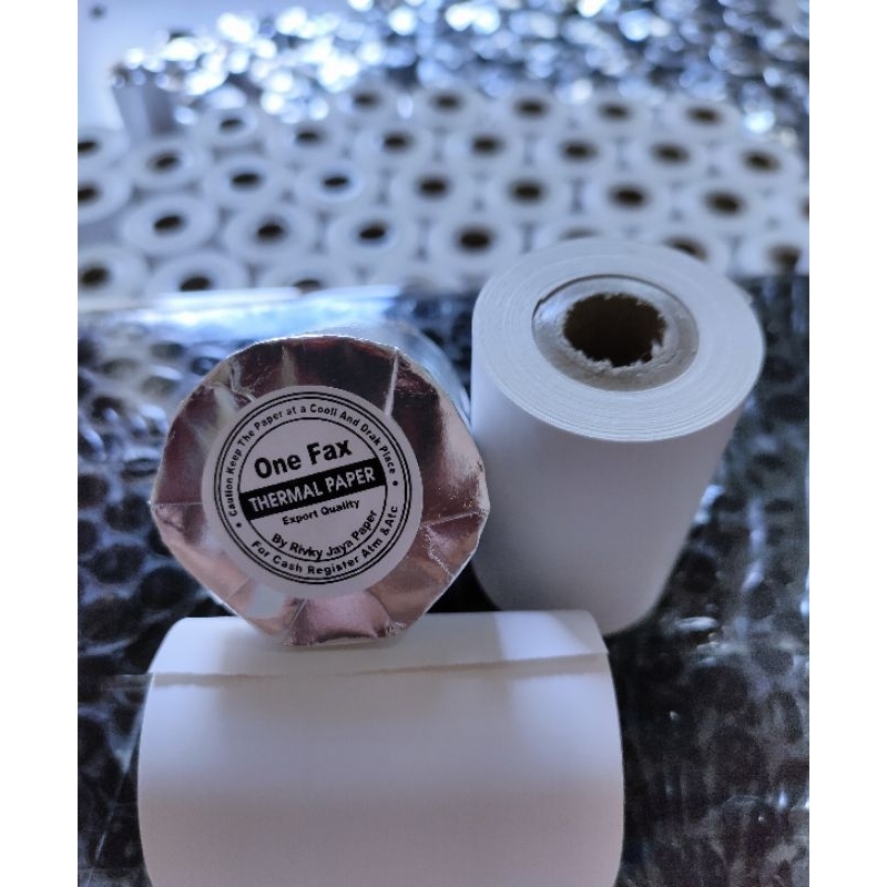 

RB Kertas kasir thermal ukuran 58x40 struk edc atau bluetooth