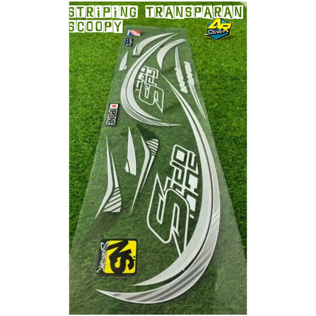 STRIPING SCOOPY TRANSPARAN STIKER SCOOPY MOTIF SIMPLE STRIPING SCOOPY 2017-2024 AR STIKER