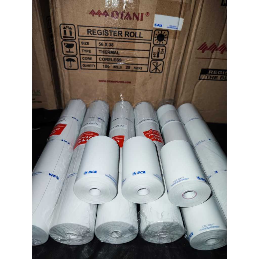 

1 Pack Isi 4 Roll Thermal Paper Roll Kertas Struk 58x40