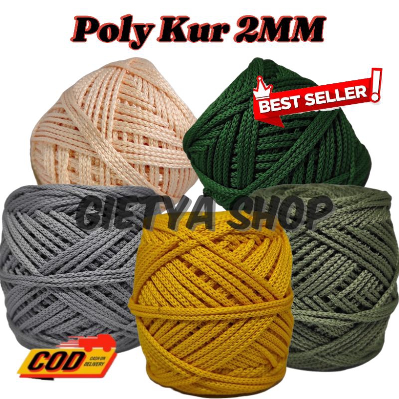 Benang Rajut Tali Kur 2mm 100gr | Tali Kur | Benang Tali Kur