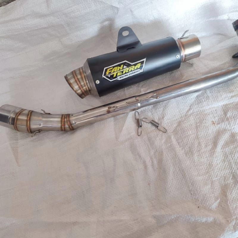 Knalpot fantera black koting forr all motor bebek