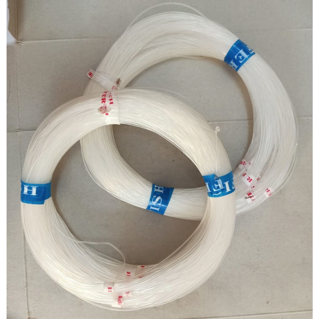 (1 Roll ) No. 2000 Tali Senar Pancing Eceran / Senar Pancing Putih / Senar Nelayan