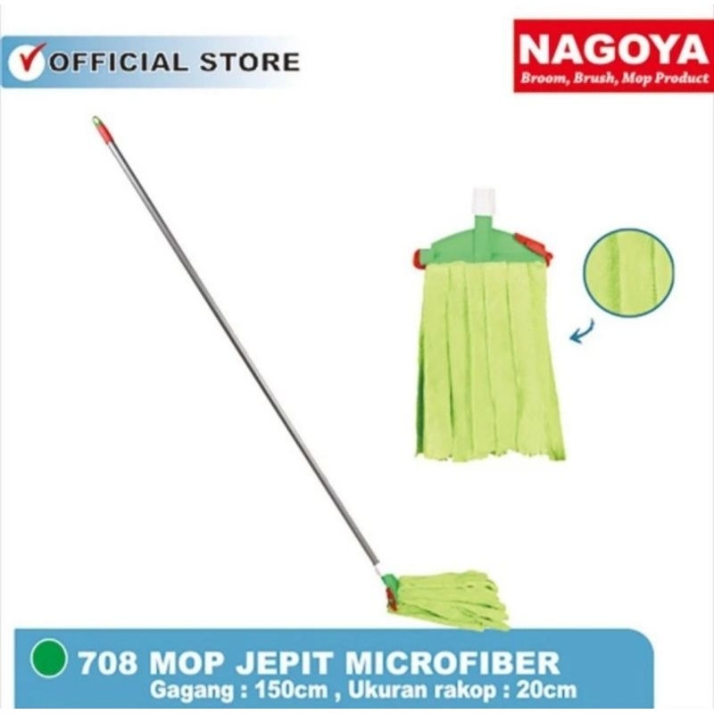 Pel 708 Nagoya Mop Jepit Microfiber Gagang Pel Jepit Pengepel Handuk