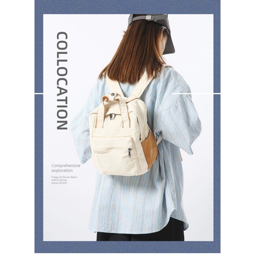 Ransel kecil gadis sastra Jepang tas sekolah tas sekolah aesthetic Tas Punggung Mini