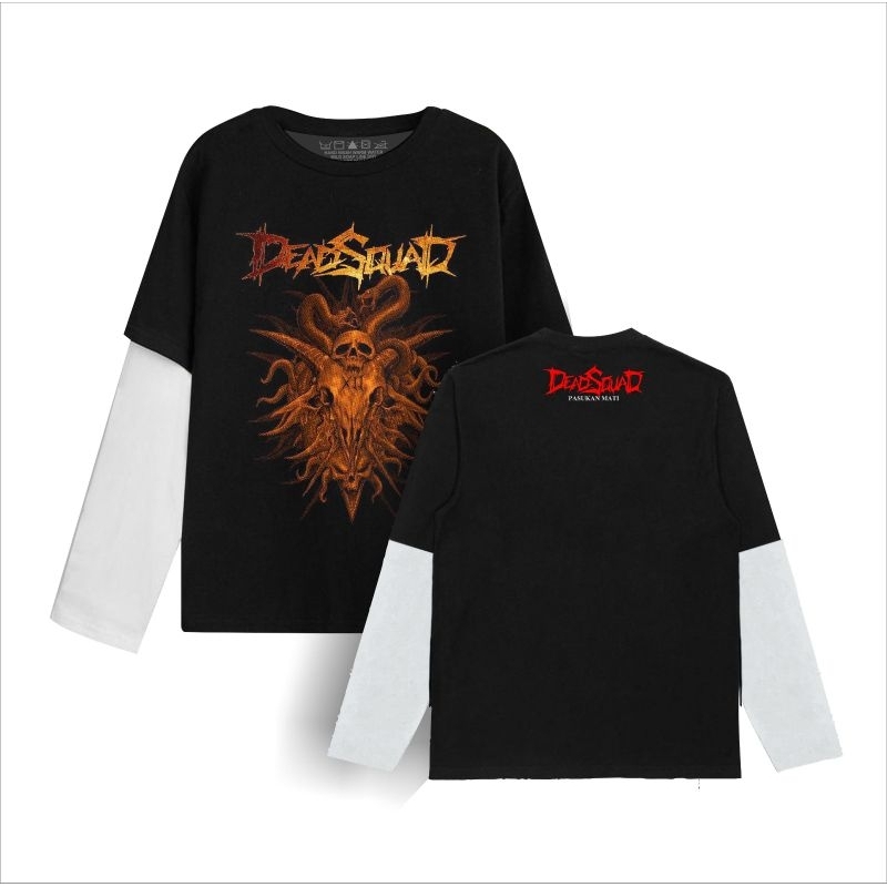 kaos panjang DOUBLE LAYER DEADSQUAD original distro - kaos panjang LONG SLEEVE band metal DEADSQUAD 