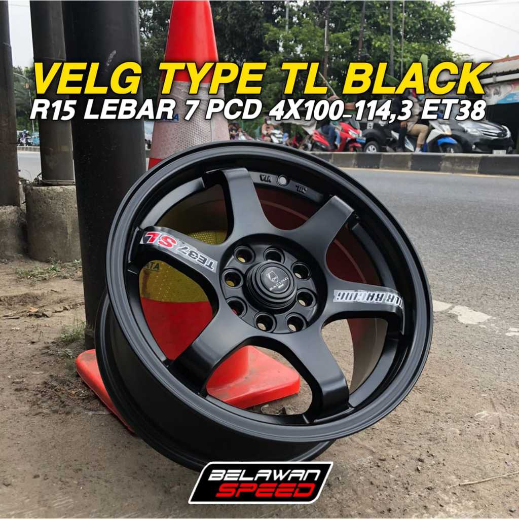 VELG MOBIL TIPE TE37 SL RING 15 PCD 4X100/114,3 UNTUK BRIO VIOS JAZZ YARIS AVANZA XENIA LIVINA