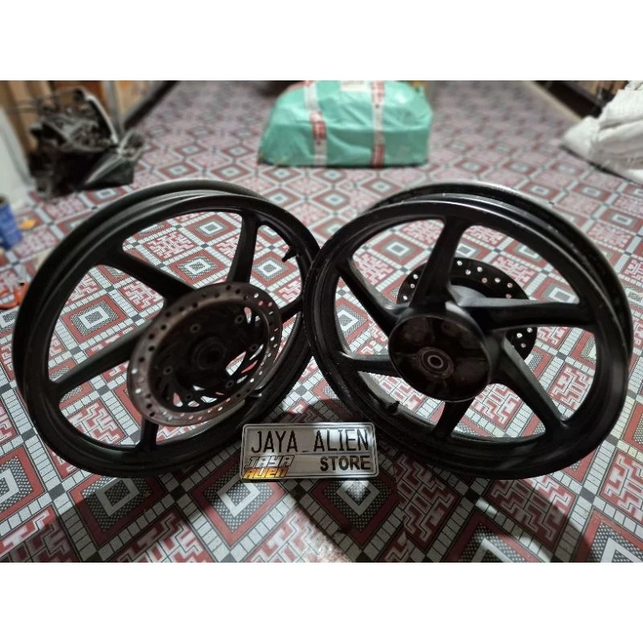 Velg Pelek New Megapro Mono Set Depan Belakang Ori Copotan