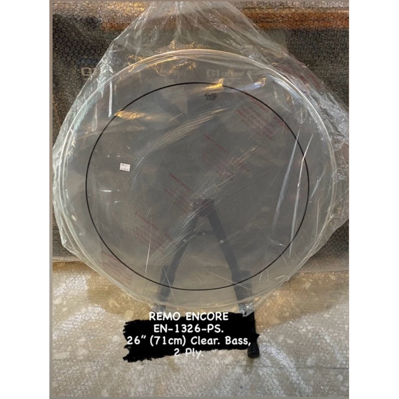 Head Bass Drum 26” Remo Encore EN-1326-PS 2ply Clear Pinstrip, Head Batter Bass 26inchi