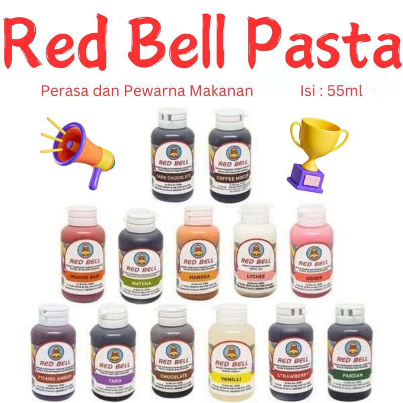 

Red Bell Pasta Perisa dan Pewarna Makanan Kemasan 55ml