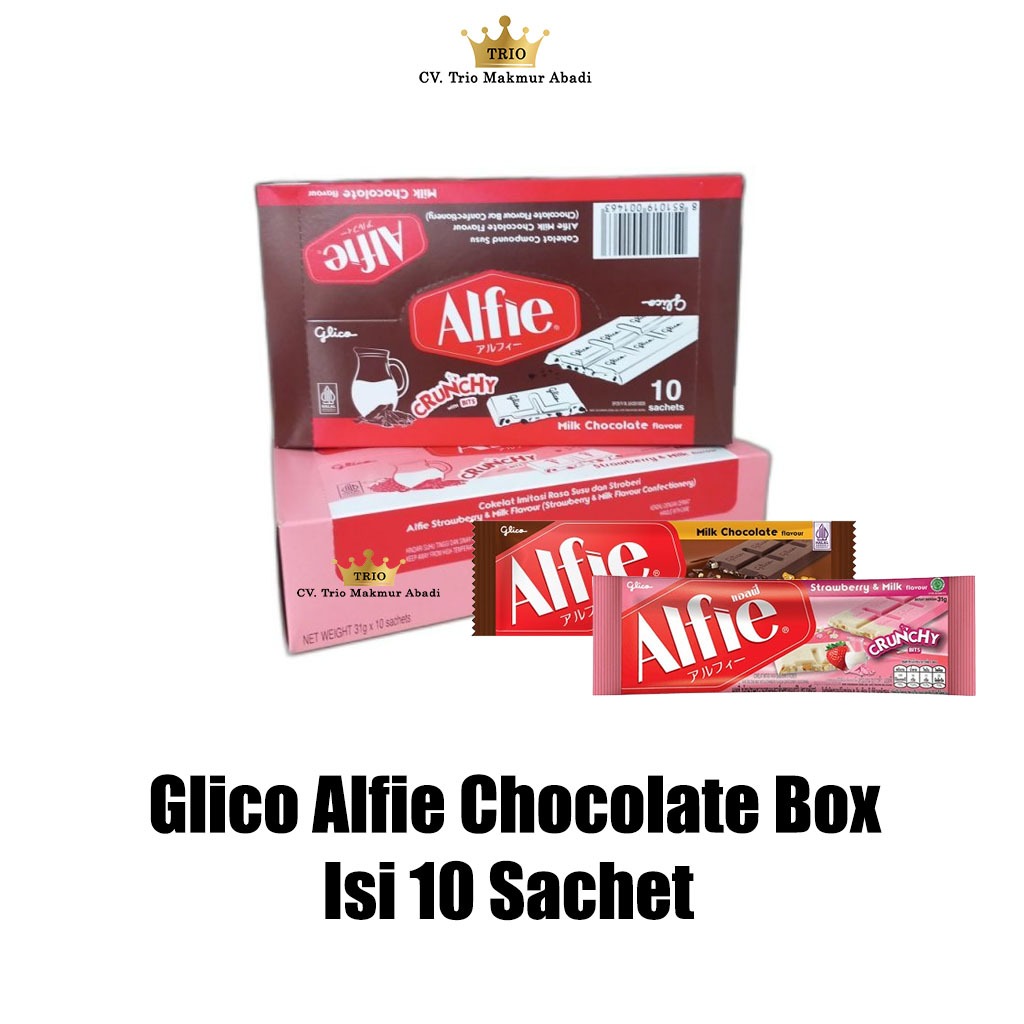 

Glico Alfie Milk Chocolate 31g 1 Box Isi 10