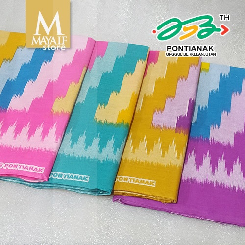 Kain Sarung Corak Insang / Kain khas Melayu /Tenun Khas Pontianak Panca Warna Series