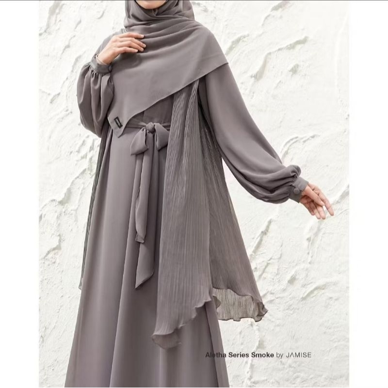 Preloved Jamise Syar'i Aletha Dress Gamis | Preloved Like New Gamis Dress