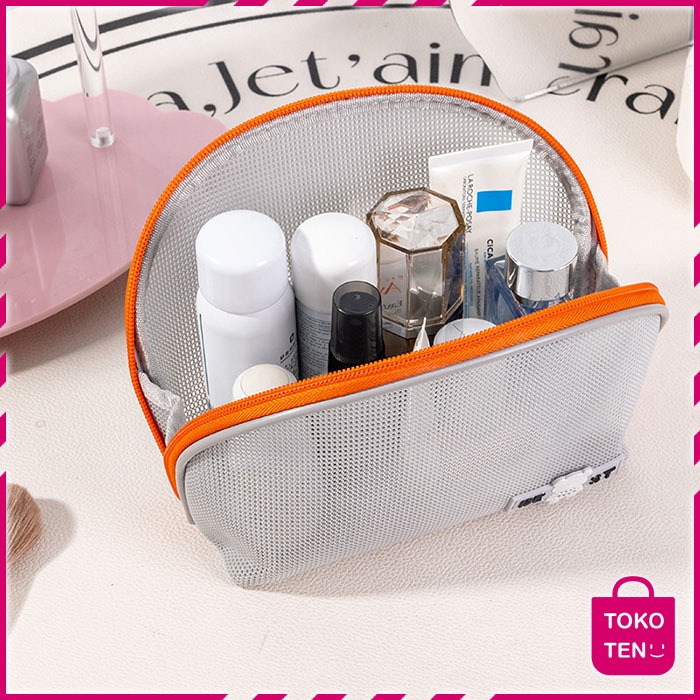 Tokoten - Tas Kosmetik Transparan - Tas Makeup Aesthetic - Tas Make Up Kecil Simple TM006